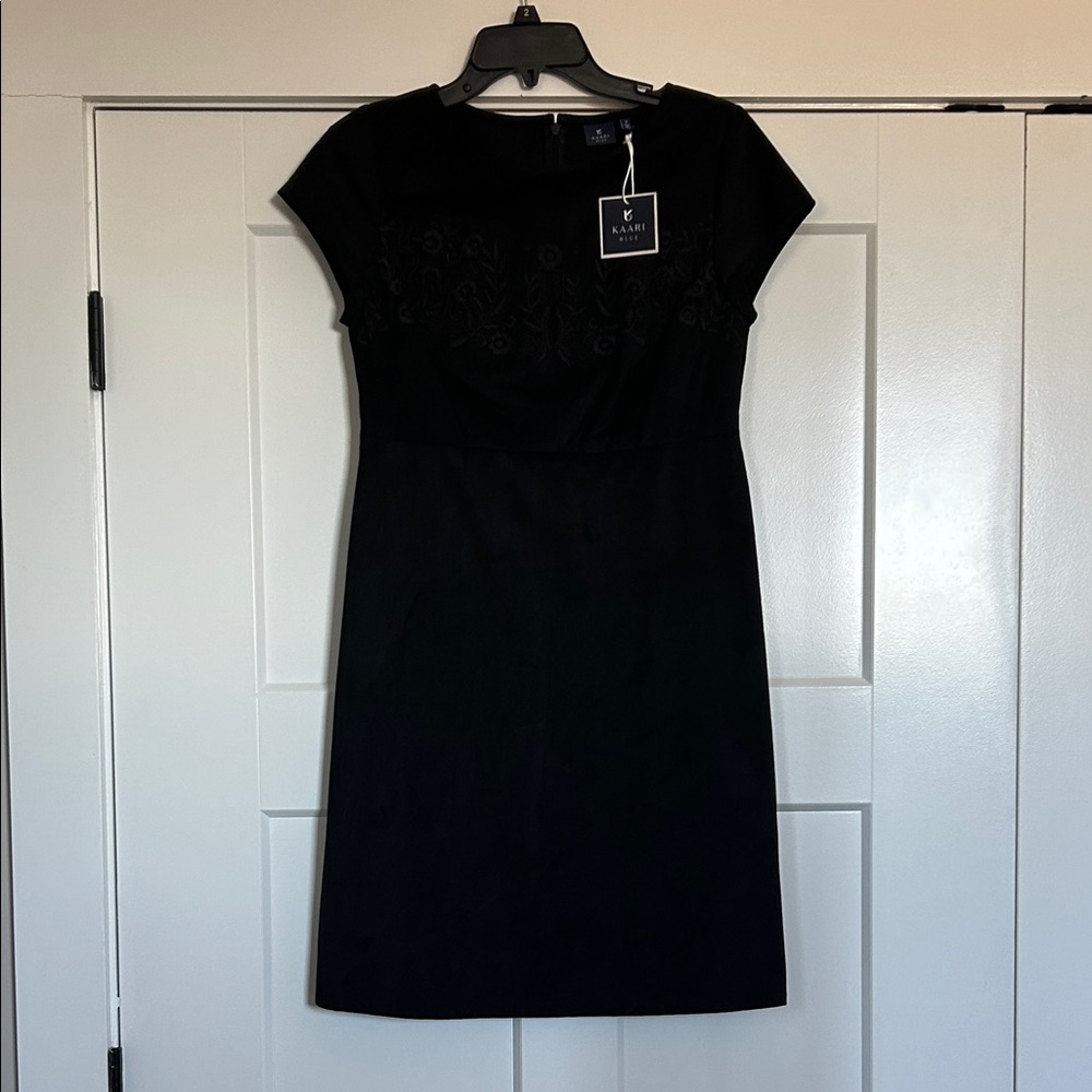 NWT Kaari Blue Faux Suede Black Dress - Women’s Size 2